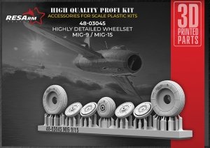 RESArm 48-03045 MIG 9 -15 - Wheels under load (3D resin printing) 1/48