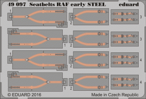 Eduard 49097 Seatbelts RAF early STEEL 1/48