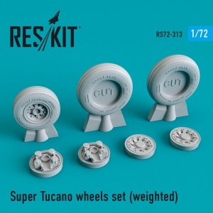 RESKIT RS72-0313 SUPER TUCANO WHEELS SET (WEIGHTED) 1/72