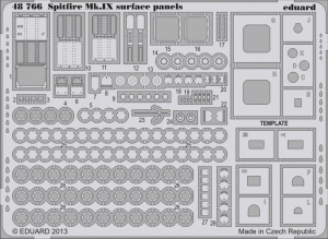 Eduard 48766 Spitfire Mk. IX surface panels 1/48 EDUARD