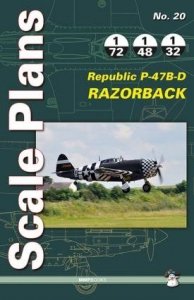 MMP Books 78753 Scale Plans No. 20 Republic P-47B-D Razorback EN