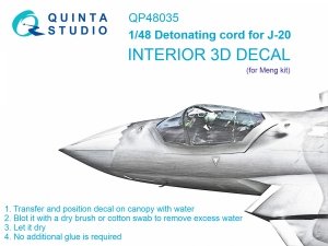 Quinta Studio QP48035 J-20 Detonating cord (Meng) 1/48