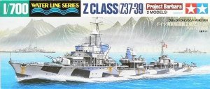 Tamiya 31908 German Destroyer Z CLASS (Z37-39) 1/700
