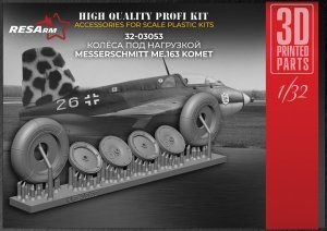 RESArm 32-03053 ME 163 Comet - Wheels under load (3D resin printing) 1/32
