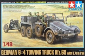 Tamiya 32580 German 6x4 Towing Truck Kfz.69 w/3.7cm Pak (1:48)
