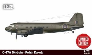 IBG 72910 C-47A Skytrain - Polish Dakota -  ( Hobby Boss plastic ) ( new decals set for 9 painting schemes ) 1/72