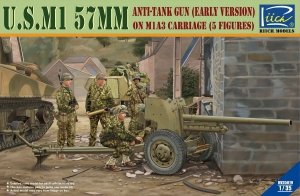 Riich Models RV35019 US M1 57mm Anti-Tank Gun (Early Version) on M1A3 Carriage (5 Figures) 1:35