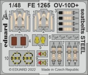 Eduard FE1265 OV-10D+ seatbelts STEEL ICM 1/48