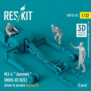 RESKIT RSF32-0052 MJ-4 Jammer (MHU-83 B/E) driver & airmen (scene 2) (3 pcs) (3D Printed) (1/32)