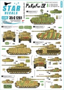 Star Decals 35-C1261 PzKpfw IV in Normandy and France # 1 1/35