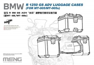 Meng Model SPS-091 BMW R 1250 GS ADV - Luggage Cases (for Meng MT-005/MT-005s kits) 1/9 