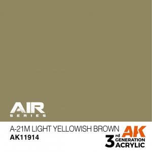 AK Interactive AK11914 A-21M LIGHT YELLOWISH BROWN – AIR 17ml