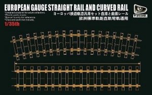 T-Model TK3505 European Gauge Straight Rail and Curved Rail 360mm 1/35