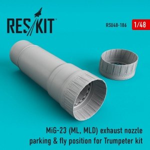 RESKIT RSU48-0186 MIG-23 (ML, MLD) EXHAUST NOZZLE PARKING & FLY POSITION FOR TRUMPETER KIT 1/48