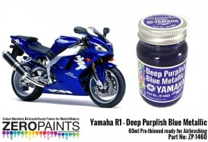 Zero Paints ZP-1460 Yamaha R1-R6 Deep Purplish Blue Metallic Paint 60ml