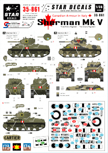 Star Decals 35-861 Canadian Armour in Italy 1/35
