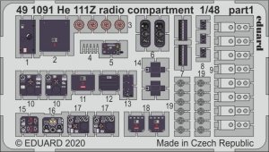 Eduard 491091 He 111Z radio compartment 1/48 ICM