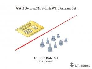 E.T. Model P35-243 WWII German 2M Vehicle Whip Antenna Set 1/35