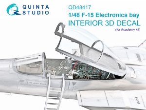 Quinta Studio QD48417 F-15C Eletronics bay 3D-Printed coloured Interior on decal paper (Academy) 1/48