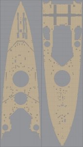 Pontos 35004WD1 HMS Prince of Wales Wooden Deck set (1:350)