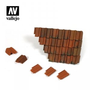 Vallejo SC230 Damaged Roof Section and Tiles 1/35