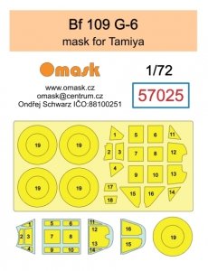 Omask 57025 Bf 109 G-6 mask (for Tamiya) 1/72
