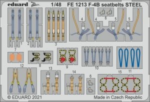 Eduard FE1213 F-4B seatbelts STEEL TAMIYA 1/48
