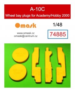 Omask 74885 A-10C wheel bay plugs (for Academy/Hobby 2000) 1/48