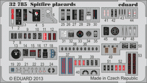 Eduard 32785 Spitfire placards 1/32 