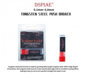 DSPIAE PB-07 0.7mm Tungsten Steel Push Broach / Rysik ze stali wolframowej