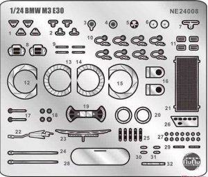 NuNu NE24008 BMW M3 E30 Detail Up Parts 1/24
