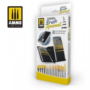 AMMO of Mig Jimenez 8580 Brush Arsenal - Brush Organization & Protective Storage