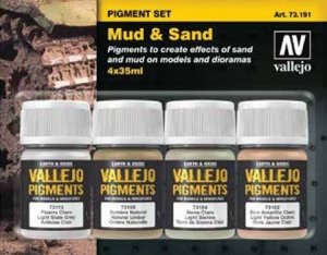Vallejo 73191 Mud and Sand - Pigment Set 4x35ml.