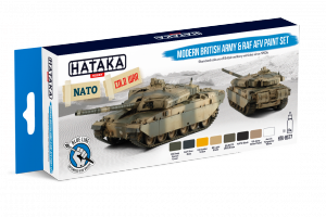 Hataka HTK-BS77 Modern British Army & RAF AFV paint set (8x17ml)