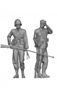 Glowel Miniatures 35954 Polish Infantry With Heavy Weapons (2 Figures, 3D Printed) 1/35