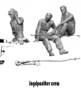 Glowel Miniatures 35946 Jagdpanther Crew (3 Figures, 3D Printed) 1/35