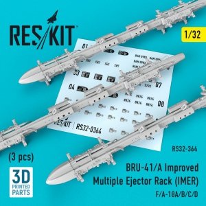 RESKIT RS32-0364 BRU-41/A IMPROVED MULTIPLE EJECTOR RACK (IMER) (3 PCS) 1/32