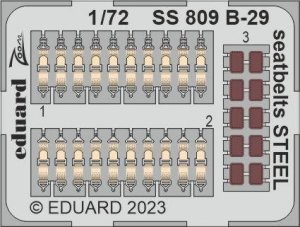 Eduard SS809 B-29 seatbelts steel HOBBY 2000, ACADEMY 1/72