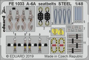 Eduard FE1033 A-6A seatbelts STEEL 1/48 HOBBY BOSS