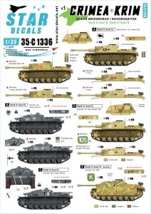Star Decals 35-C1336 Crimea-Krim. Kuban bridgehead and Novorossiysk. StuG III Ausf E and Ausf G from StuG-Abt. 191 / 197 / 249 / 279. 1/35