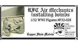 Copper State Models F32-028 RFC Air Mechanics installing the bombs 1:32