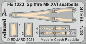 Eduard FE1223 Spitfire Mk.XVI seatbelts STEEL EDUARD 1/48