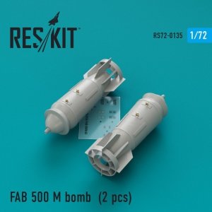 RESKIT RS72-0135 FAB 500 M BOMBS (2 PCS) 1/72
