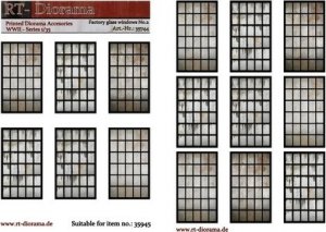 RT-Diorama 35744 Printed Accessories: Factory glass windows No.2 1/35