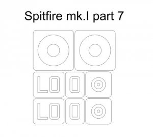 Omask 34019 Spitfire Mk.I part 7 (for Eduard 11143 kamo D) 1/48
