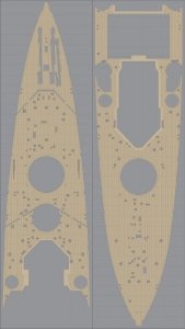 Pontos 35008WD1 HMS King George V Wooden Deck set (1:350)