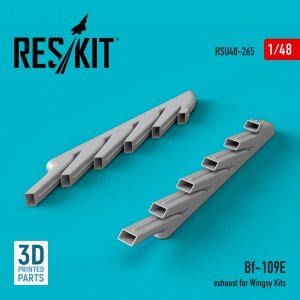 RESKIT RSU48-0265 BF-109E EXHAUST FOR WINGSY KITS (3D PRINTED) 1/48