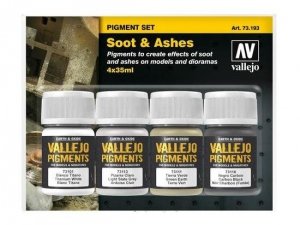 Vallejo 73193 Pigment Set Soot & Ashes 4x35ml