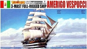 Aoshima 04427 Italian 3-Mast Full-Rigged Ship Amerigo Vespucci 1/350