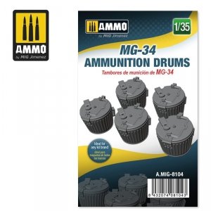 Ammo of Mig 8104 MG-34 AMMUNITION DRUMS 1/35